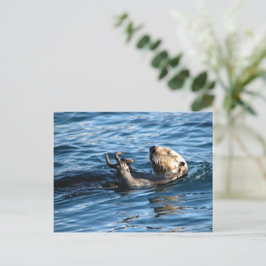 Zee Otter Briefkaart (Staand voorkant)