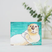 Zee Otter Briefkaart (Staand voorkant)