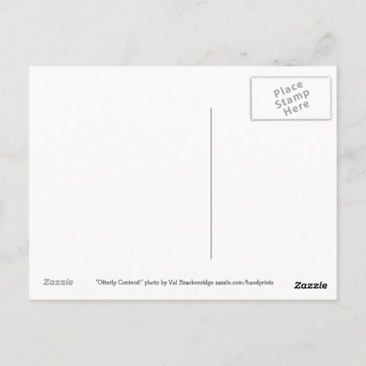 Zee Otter Briefkaart (Achterkant)