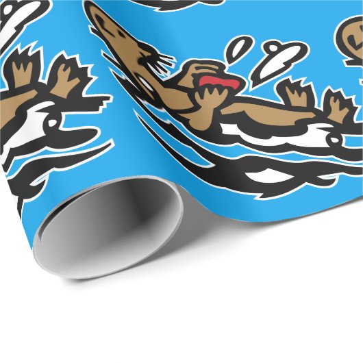 Zee otter cadeaupapier (Rol Hoek)