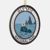 Zee Otter-circulaire van het Olympisch Nationaal P Keramisch Ornament (Rechts)