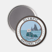 Zee Otter-circulaire van het Olympisch Nationaal P Magneet (Voorkant / Achterkant)