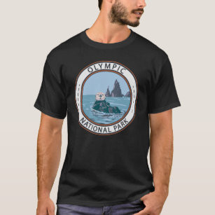 Zee Otter-circulaire van het Olympisch Nationaal P T-shirt