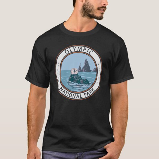Zee Otter-circulaire van het Olympisch Nationaal P T-shirt (Voorkant)
