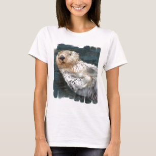 Zee Otter-dames uitgerust met T-Shirt