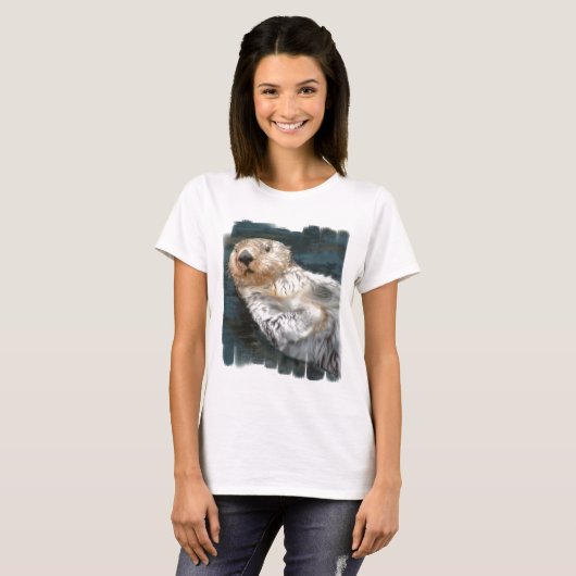 Zee Otter-dames uitgerust met T-Shirt (Voorkant volledig)