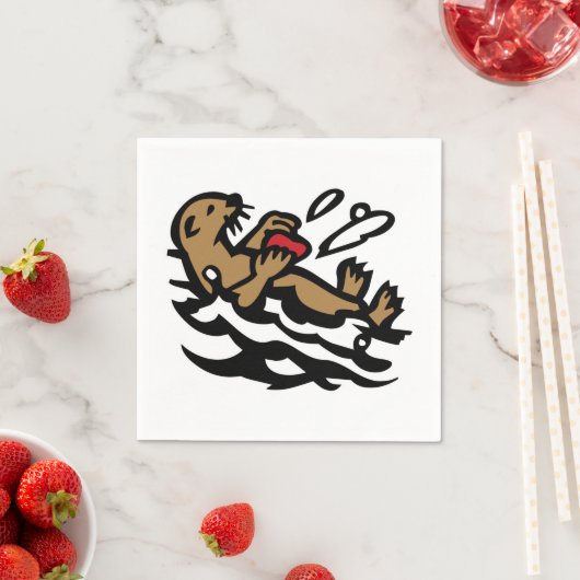 Zee otter Decoratieve Tegels Servet (Insitu)