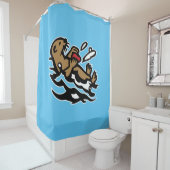 Zee otter douchegordijn (In situ)