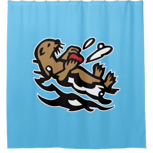 Zee otter douchegordijn (Voorkant)