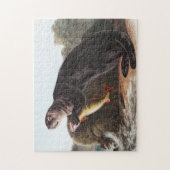 Zee Otter (Enhydra marina) Illustratie Legpuzzel (Verticaal)