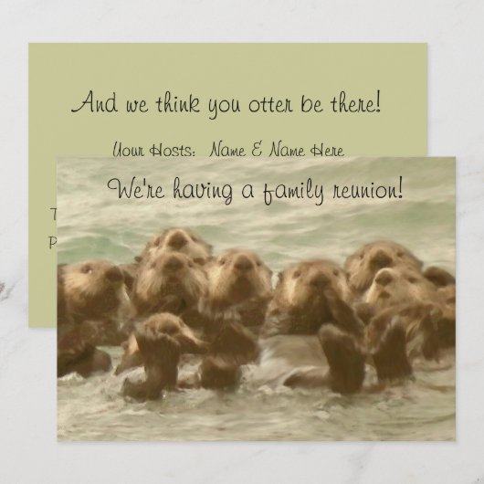 Zee Otter Family Reunion Kaart (Voorkant / Achterkant)