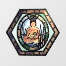 Zee Otter Goddess Window Cling
