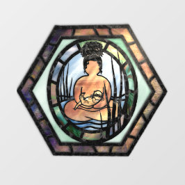 Zee Otter Goddess Window Cling Raamsticker