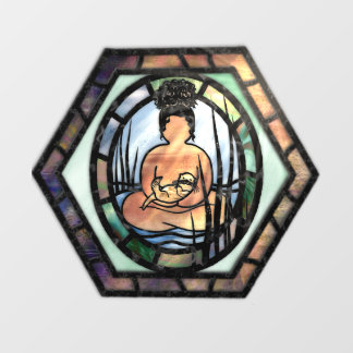 Zee Otter Goddess Window Cling Raamsticker