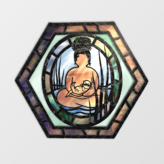 Zee Otter Goddess Window Cling Raamsticker (Vel)