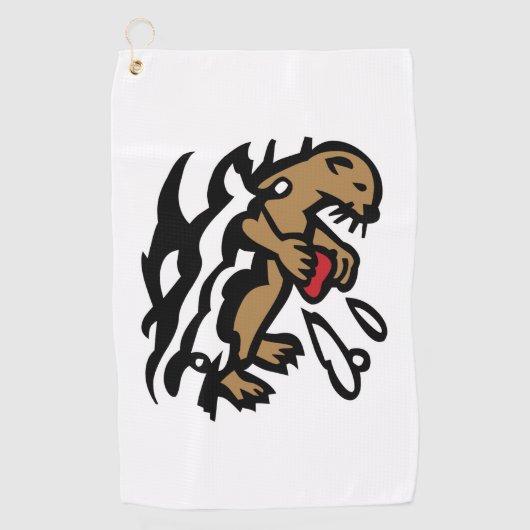 Zee otter Golf Towels Golfhanddoek (Voorkant)