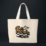 Zee otter grote tote bag<br><div class="desc">In het Japans,  Rakko</div>
