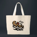 Zee otter grote tote bag<br><div class="desc">In het Japans,  Rakko</div>