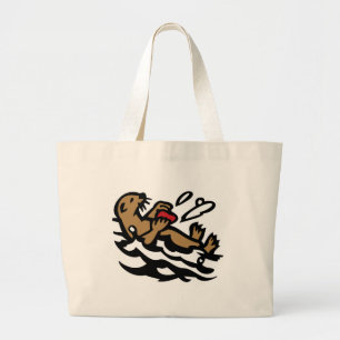 Zee otter grote tote bag