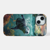 Zee Otter iPhone 15 Case (Achterkant horizontaal)