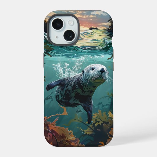 Zee Otter iPhone 15 Case (Achterkant)