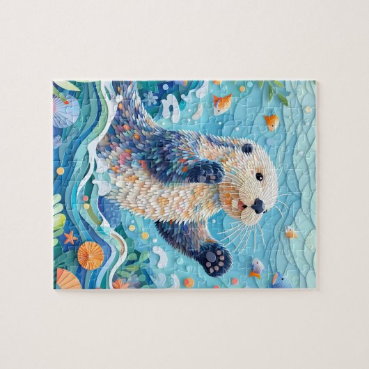 Zee Otter Jigzaag Puzzle Legpuzzel (Horizontaal)