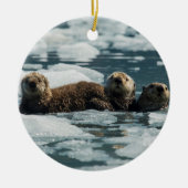 Zee Otter Keramisch Ornament (Voorkant)