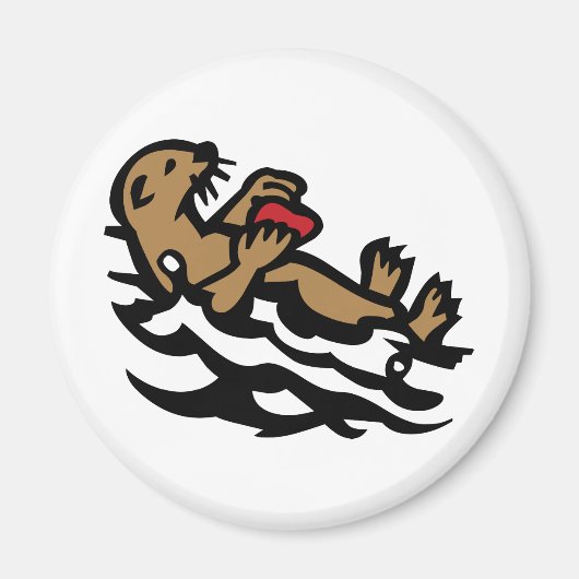Zee otter magneet (Voorkant)