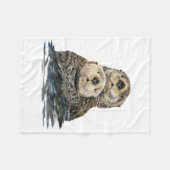 Zee otter met pup fleece deken (Voorkant (Horizontaal))