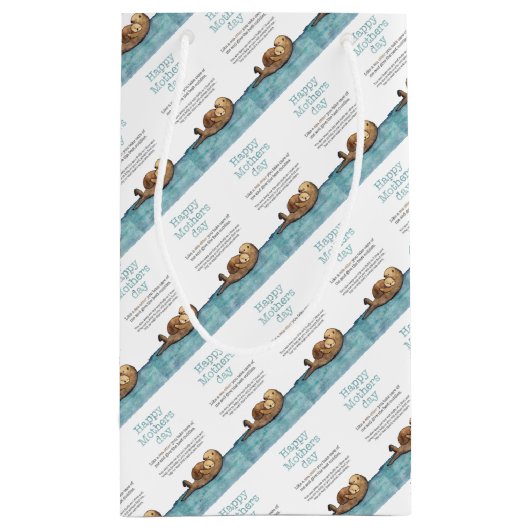 Zee otter moederdag klein cadeauzakje (Achterkant)