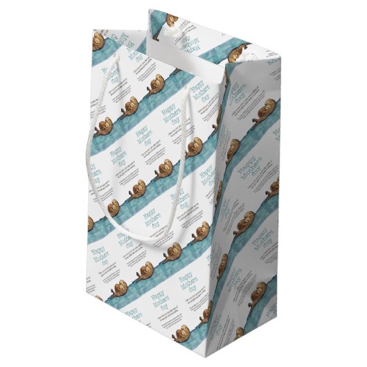 Zee otter moederdag klein cadeauzakje (Achterkant Gekanteld)