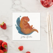 Zee Otter Napkins Babydouche Servet (Insitu)