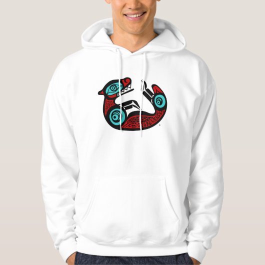 Zee Otter - NW Native Indian Style Pullover Hoodie (Voorkant)