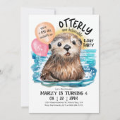 Zee Otter Ocean Sun Beach Verjaardagsuitnodiging Kaart (Voorkant)