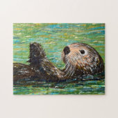 Zee Otter Painting Legpuzzel (Horizontaal)
