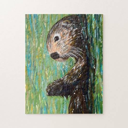 Zee Otter Painting Legpuzzel (Verticaal)