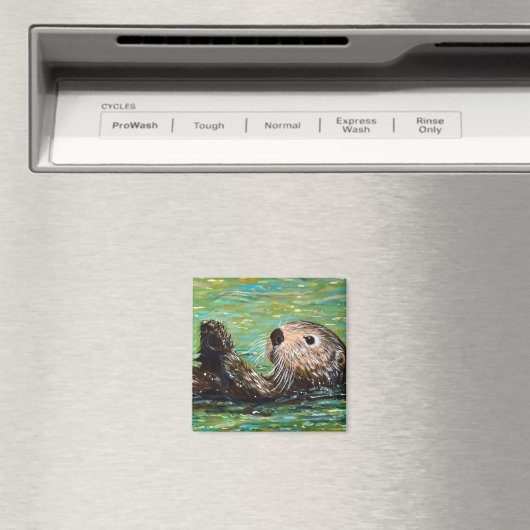 Zee Otter Painting Magneet (Insitu (Vaatwasser))