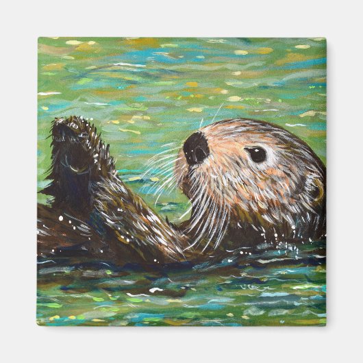Zee Otter Painting Magneet (Voorkant)