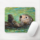 Zee Otter Painting Muismat (Met muis)