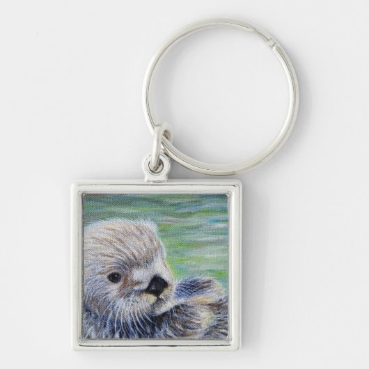 Zee Otter Painting Sleutelhanger (Voorkant)