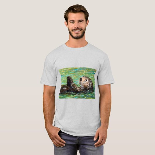 Zee Otter Painting T-shirt (Voorkant volledig)