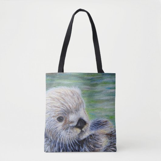 Zee Otter Painting Tote Bag (Voorkant)