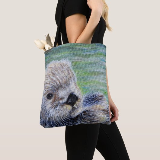 Zee Otter Painting Tote Bag (Dichtbij)