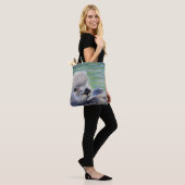 Zee Otter Painting Tote Bag (Op model)