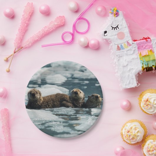 Zee Otter Papieren Bordje (Feest)