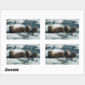 Zee Otter Rechthoekige Sticker (Vel)