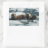 Zee Otter Rechthoekige Sticker (Tas)
