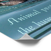 Zee otter Reflection met het Beeldende poster van  (Hoek)