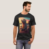 Zee Otter Retro Sunset Cute Otter T-shirt (Voorkant volledig)