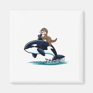 Zee Otter Riding Orca Kostuum Zee Dierenvriend Kin Magneet